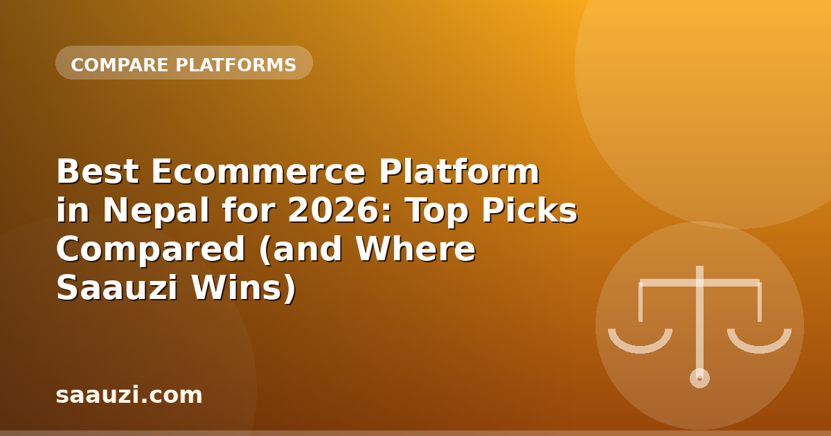 Best Ecommerce Platform in Nepal for 2026: Top Picks Compared (and Where Saauzi Wins)