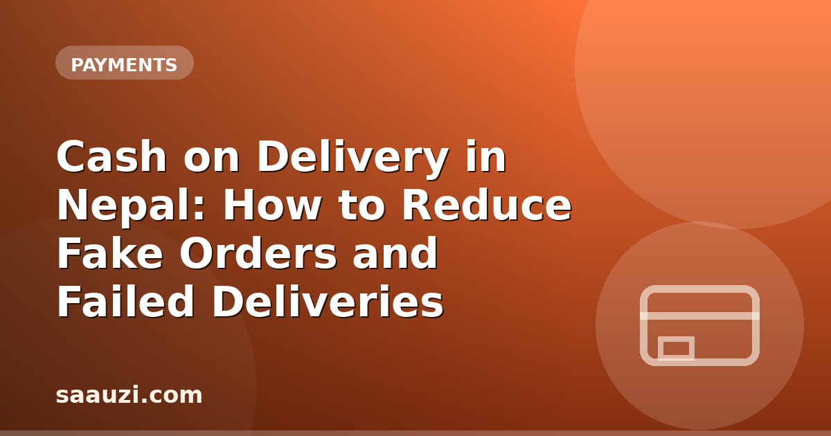 Cash on Delivery in Nepal: How to Reduce Fake Orders and Failed Deliveries