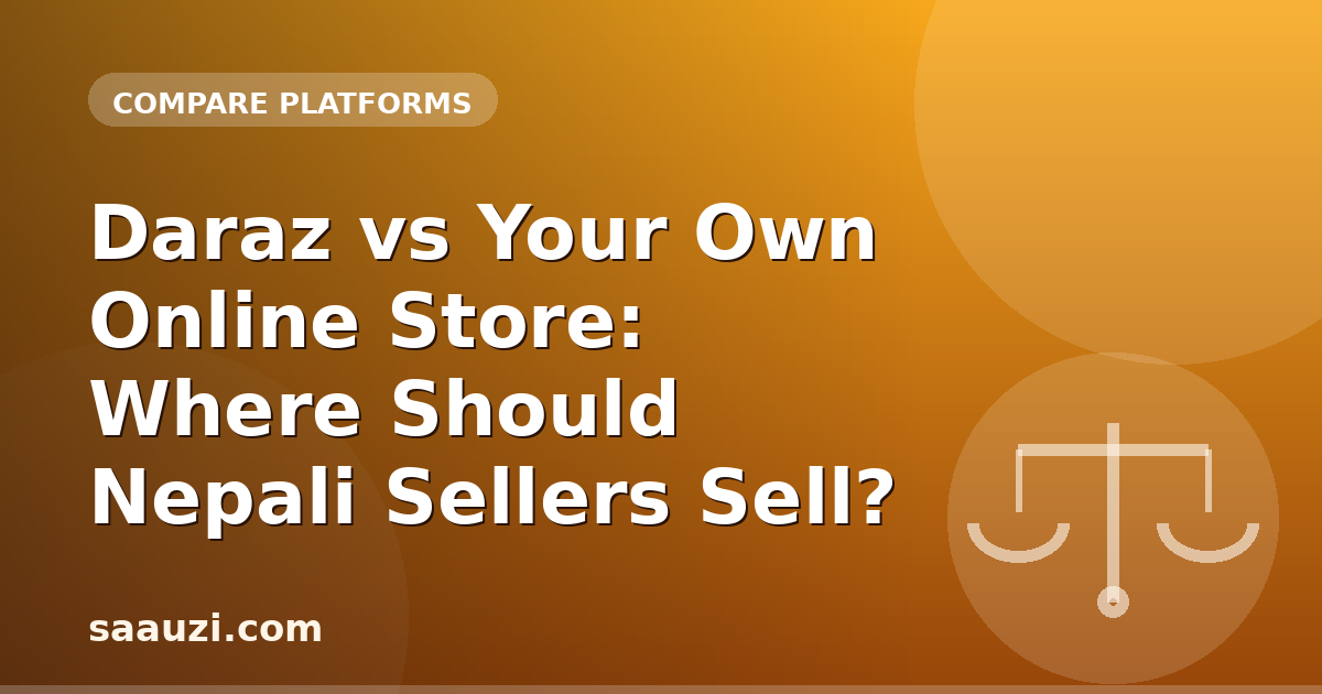 Daraz vs Your Own Online Store: Where Should Nepali Sellers Sell?