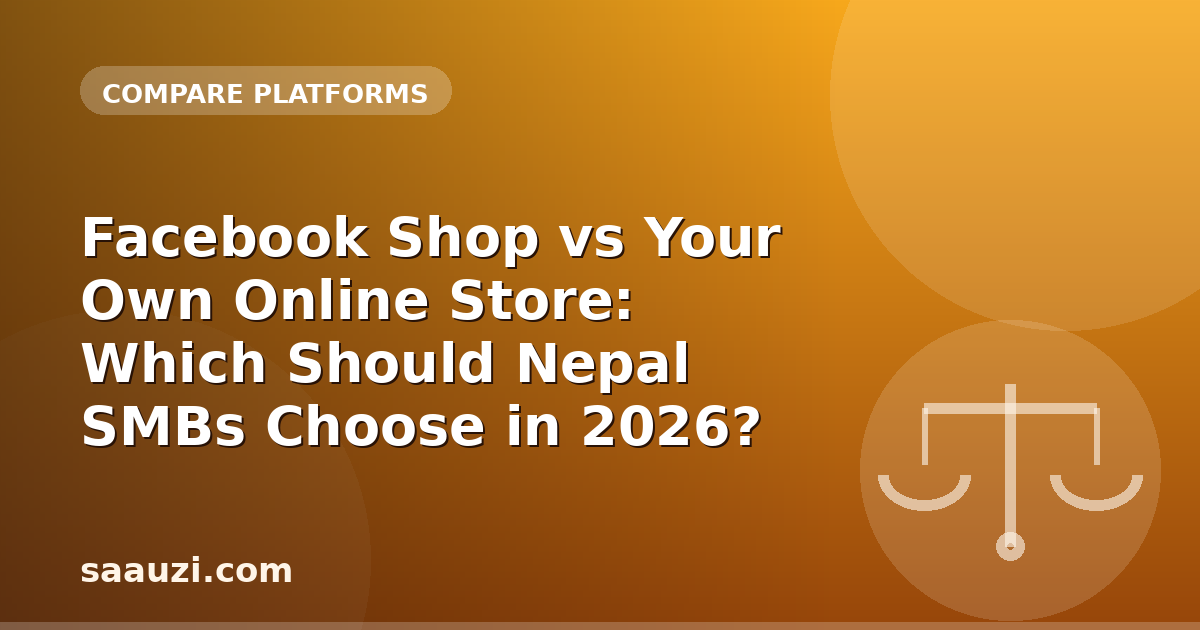 Facebook Shop vs Your Own Online Store: Which Should Nepal SMBs Choose in 2026?