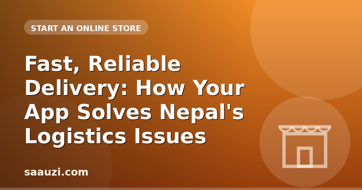 Fast, Reliable Delivery: How Your App Solves Nepal's Logistics Issues