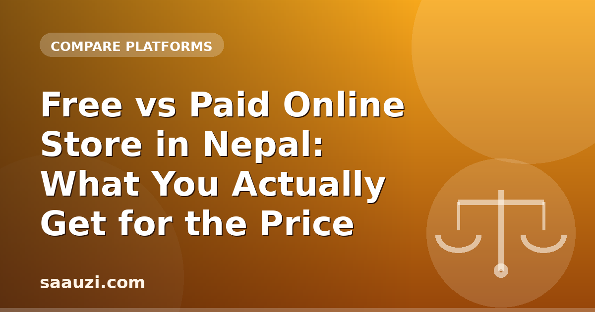 Free vs Paid Online Store in Nepal: What You Actually Get for the Price
