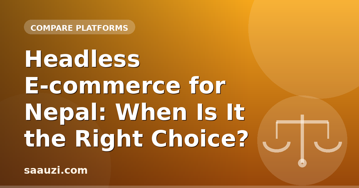 Headless E-commerce for Nepal: When Is It the Right Choice?