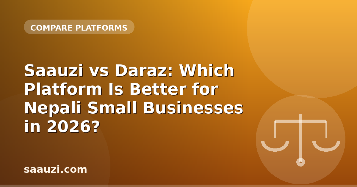 Saauzi vs Daraz: Which Platform Is Better for Nepali Small Businesses in 2026?