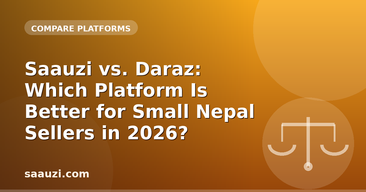 Saauzi vs. Daraz: Which Platform Is Better for Small Nepal Sellers in 2026?