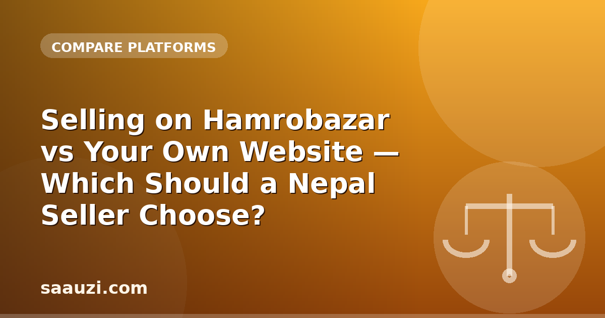 Selling on Hamrobazar vs Your Own Website — Which Should a Nepal Seller Choose?