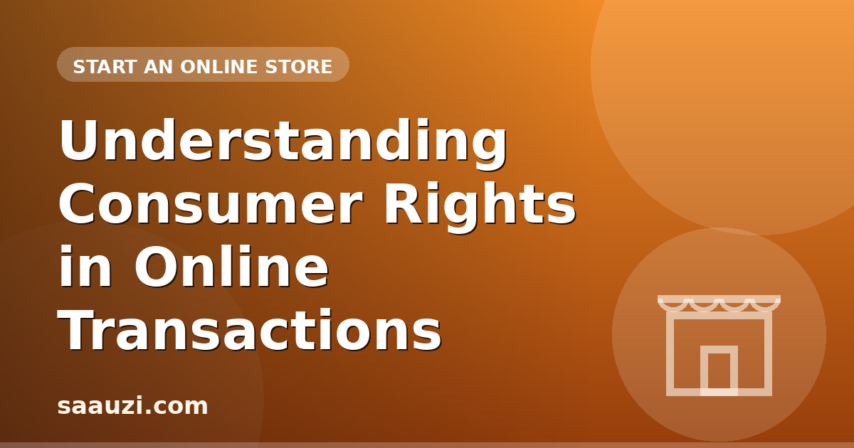 Understanding Consumer Rights in Online Transactions