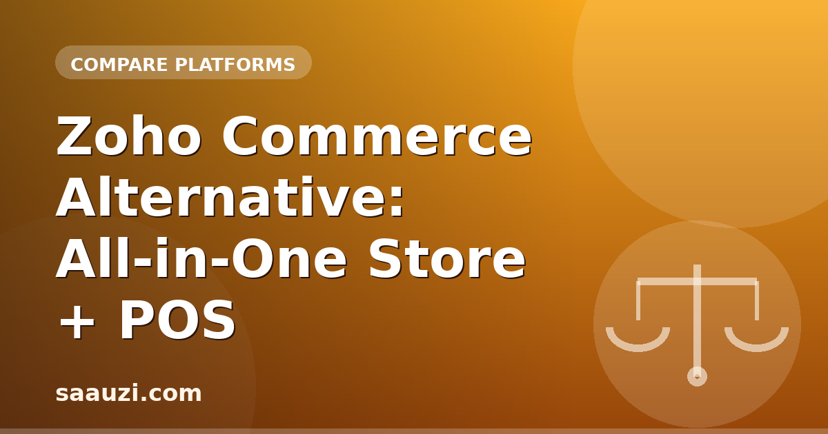 Zoho Commerce Alternative: All-in-One Store + POS